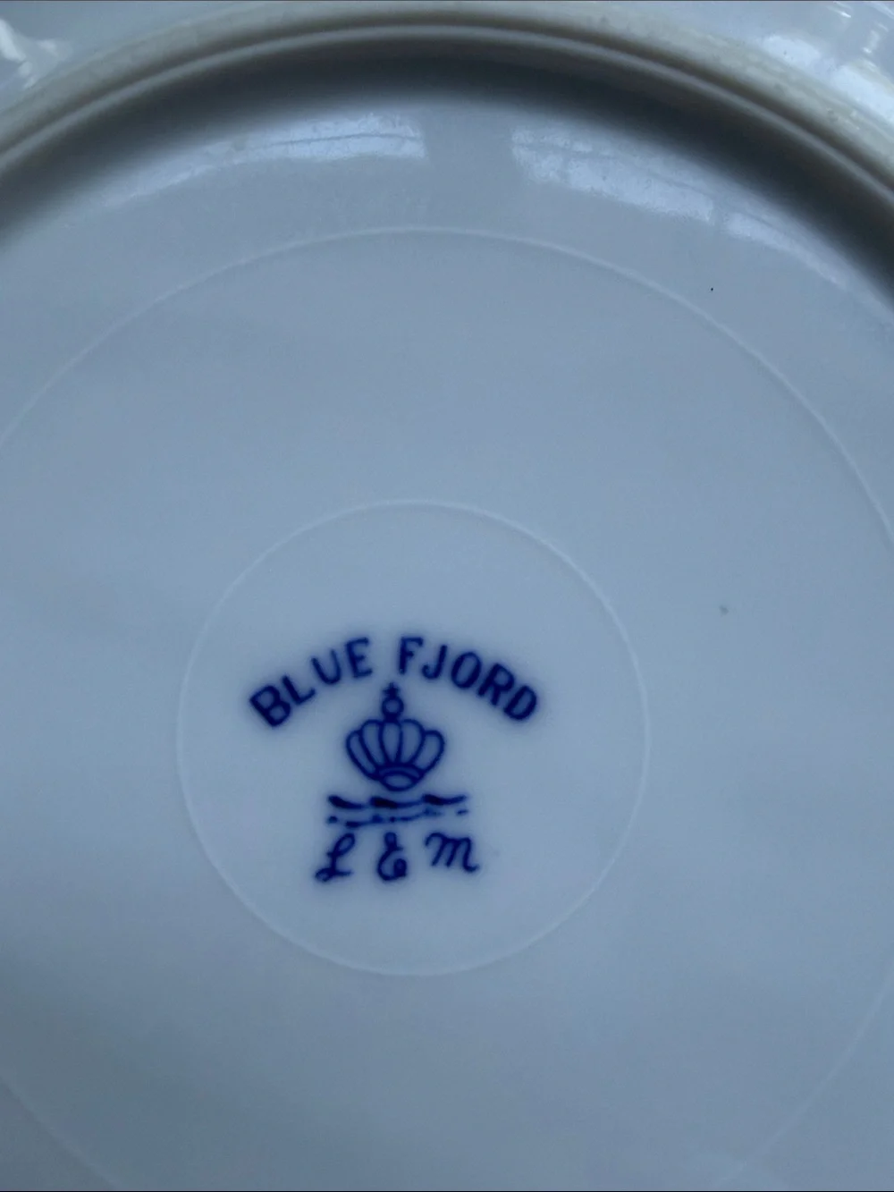 Vintage Blue Fjord Soup Plates